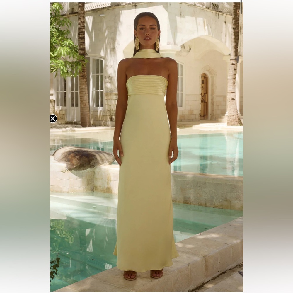 NWT Runaway the Label Elsa Strapless Scarf Maxi
